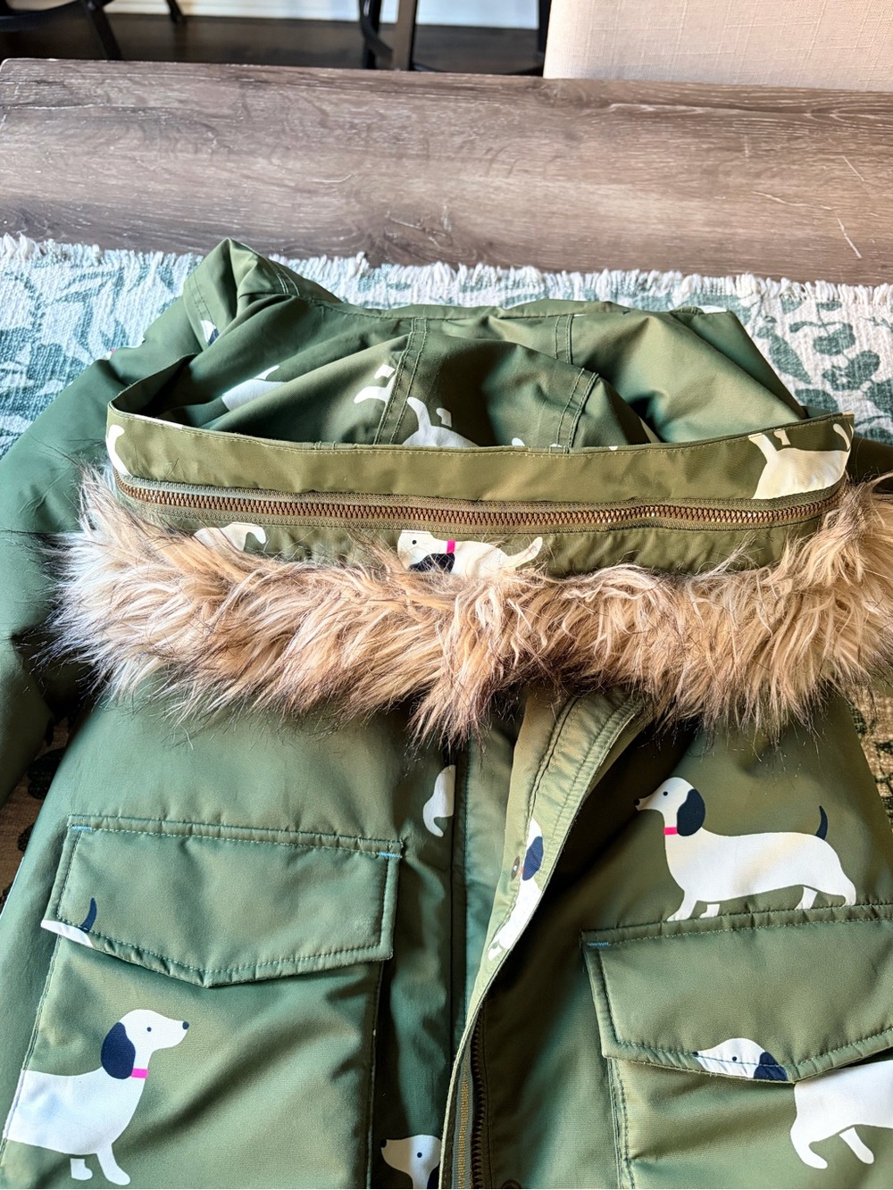 Mini Boden || Sausage Dog Dachshund Waterproof Parka - Picture 9 of 11